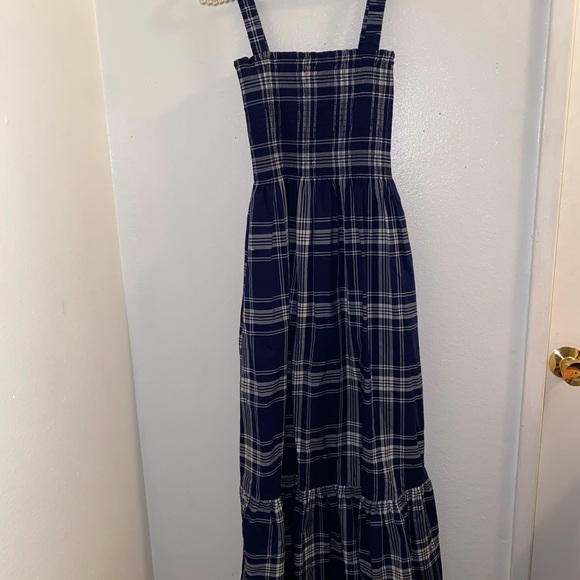 NWOT Hill House The Anjuli Nap Dress in Navy Plaid Size Medium - Picture 3 of 5
